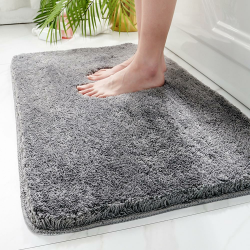 40x60 cm rutschfest Einfarbiger Badematte, Super Saugfähige Badematte für Badezimmerboden, Maschinenwaschbar und Extra Weiche Badematte Badteppich (Grau) Angebot bei HelloDeals