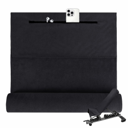 Flow fire Sporthandtuch Fitnessstudio, 120x50cm Handtuch Fitnessstudio mit Reißverschluss für Sport Gym Handtuch Schwarz Angebot bei HelloDeals