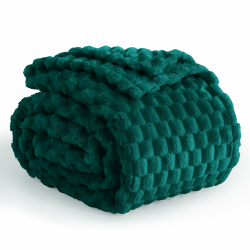 Aisbo Kuscheldecke Flauschig Decke Dunkelgrün - Fleecedecke 150x200 cm XL als Sofadecke Couchdecke, Weich Kuschelige Wohndecke für Wohnzimmer Deko Blanket, Dicke Warme Plüschdecke 150 x 200 cm Dunkelgrün Angebot bei HelloDeals