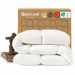 BEDSURE Federbetten 135x200 Daunendecke & Winterdecke Bettdecke | Mittelteil: 70% Federn & 30% Daunen | Rand: Polyester | Extra warm, flauschig & waschbar | Ökotex 03weiß - Warme Federbetten 135 x 200 cm Angebot bei HelloDeals