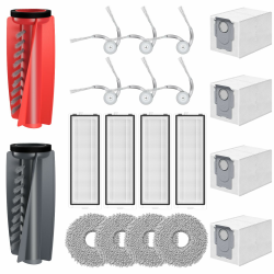 20 Stück Qrevo Curv Zubehör kompatibel mit Roborock Qrevo Curv/Curv s5x/ qrevo S5V/Qrevo Edge S5A Rboter-Staubsauger, 2 Rollenbürste, 4 HEPA-Filter, 4 Staubbeutel, 4 Wischtücher, 6 Seitenbürsten Qrevo Curv Parts 20pcs Angebot bei HelloDeals