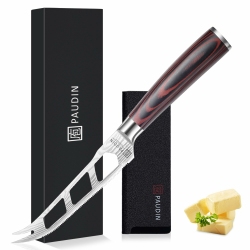 PAUDIN Käsemesser mit Gabelspitzen Klingenlänge 12,5 cm aus hochwertigem Edelstahl mit ergonomischem Holzgriff 12,5 Cm Silber Käsemesser Angebot bei HelloDeals