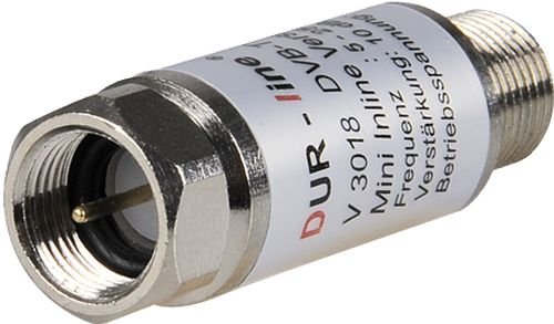 4 Stück - DUR-line V3018 Mini Inline Verstärker Verstärkung 18 dB für Sat und DVB-T2 5-2500 MHz - 4x Angebot bei HelloDeals