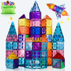Magnetische Bausteine 100 Teile, Magnetbausteine Kinder mit Starker Magnet & Magnetsteine Kinder - Kreatives, lehrreiches Magnetspielzeug ab 3+ A-100 PCS Angebot bei HelloDeals