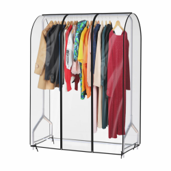Syeeiex klare transparente Kleiderständer Abdeckung Mit Reißverschluss 110x 152 x 50cm kleidersack Staubschutz Wasserdicht Kleiderbügel schutzhülle für Kleiderstange 3.6ft 3.6FT(110x152x50cm) Transparent Angebot bei HelloDeals