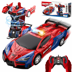 Spider Transform Ferngesteuertes Auto - 2.4GHz RC Spielzeug ab 3 4 5 6 7 8+ Jahre Junge Mädchen, 1:18 Roboter RC Auto mit One-Key Transformation & 360° Drehung, Kinder Weihnachten Geburtstag Geschenke Transform Rennwagen Angebot bei HelloDeals