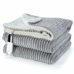 YDW Wärmedecke Heizdecke mit Abschaltautomatik - 180x130 cm Kuscheldecke Electric Blanket Wärme Beheizbare Decke Elektrische fürs Bett Überhitzungsschutz Waschbar Kuschelheizdecke - Grau Grau 180x130 cm Angebot bei HelloDeals