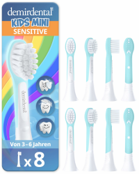 demirdental Ersatzbürsten für Kinder passend für Philips Sonicare Ersatzbürsten Kids, Compact Mini geeignet für 3-6 Jahre, entspricht HX6034 HX6038, Türkis, 8er Set Türkis 8 stück (1er Pack) Angebot bei HelloDeals