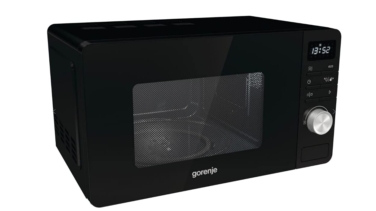 Gorenje MO 20 A3B Mikrowelle, SmartDisplay Funktion, 20 Liter - 800 Watt - Schwarz Schwarz Knöpfe und Drehknopf Angebot bei HelloDeals