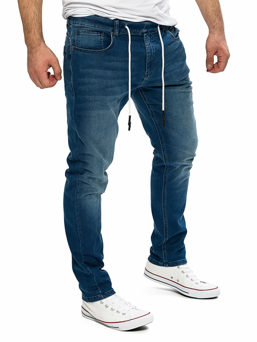 Yazubi Herren Sweathose in Jeansoptik Erik 38W / 34L Dunkelblau (Feded Blue 174021) Angebot bei HelloDeals