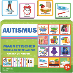 QUOKKA 95 Belohnungstabelle für Kinder – Visueller Verhaltensplan für Autistische Kinder – Magnetische ADHS-Tools – Routine-Autismus-Lernmaterialien - Deutsche Version Autistenkarten auf Deutsch Angebot bei HelloDeals