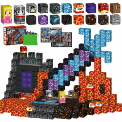 162 Stück Magnetische Bausteine,Baue Mine Magnet Welt Set,Magnet Bausteine,DIY Magnetspielzeug für Kinder,Magnetbausteine Blöcke MagnetSpielzeug für Geschenk ab 3 Jahre Junge Mädchen (2CM) Angebot bei HelloDeals