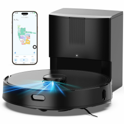 Saugroboter mit Wischfunktion, Staubsauger Roboter mit Absaugstation 3.5L, 8000Pa Saugkraft, LiDAR Navigation, E10+ Saug und Wischroboter für Tierhaare Teppich Böden, APP Steuerung Angebot bei HelloDeals