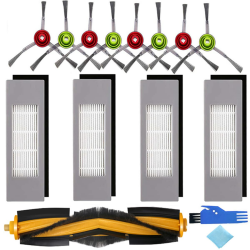 Filter Bürste Ersatzteile Zubehör Set für Ecovacs Deebot OZMO T8 AIVI T8 Max N8 N8 Pro+, DX93, für Yeedi K781+ Staubsauger Roboter mit Hauptbürste, Hepa Filtern, Seitenbürsten 13 Stück Angebot bei HelloDeals