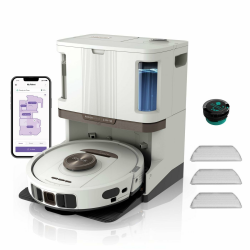 Shark PowerDetect 2-in-1 Saugroboter & Wischroboter, NeverTouch Pro 60-Tage-Selbstentleerung, selbständiges Nachfüllen & Reinigen, 3D-/ LiDAR-Navigation, NeverStuck, App-Steuerung, Weiß RV2800ZEEUWH 2 Bürsten / Anti-Micro Pads / 1 Kapsel Weiß Angebot bei HelloDeals