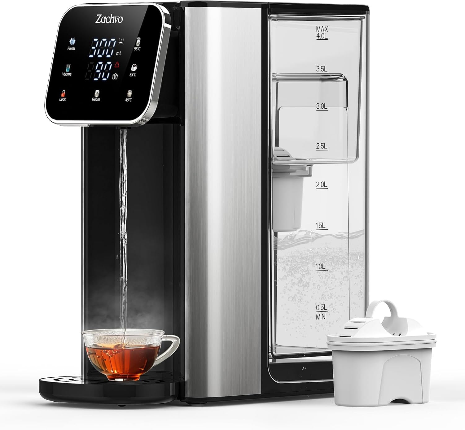 Heißwasserspender UR05-2200W Heißes Wasser in Sekunden, 4 Temperaturstufen & 3 Wassermengen, 4L Tank, Kompakt & Energieeffizient, Hitzeschutz-Kindersicherung, für Küche & Büro, Aktivkohlefilter Mit Filter Angebot bei HelloDeals