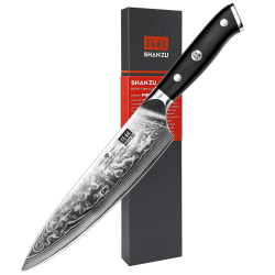 SHAN ZU Damastmesser Kochmesser 67 Schichten Damaststahl Küchenmesser mit G10 Griff 20CM - PRO Series Damast Kochmesser Angebot bei HelloDeals