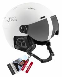 BLACK CREVICE Skihelm Kirchberg mit Visier und Lüftungsöffnungen - Atmungsaktiver Helm für Herren & Damen Weiß 1 = M (54-57 cm) Angebot bei HelloDeals
