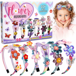 CITSKY Geschenk Mädchen 5 Jahre - Bastelset Mädchen 5-12 Jahre | Haar-Accessoires-Making Kit | Damit ihre eigenen einzigartigen DIY die Blüten Haaraccessoires herstellen können Blume Angebot bei HelloDeals