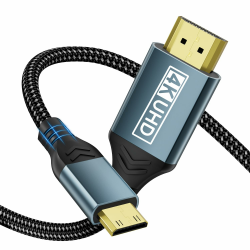 Mini HDMI auf HDMI Kabel, 4K@60Hz HDMI auf Mini HDMI Kabel, Mini HDMI 2.0 Kabel mit ARC HDCP HDR UHD 18Gbps kompatibel mit DSLR Kamera, Raspberry Pi, Projektor, Tablet, HDTV Angebot bei HelloDeals