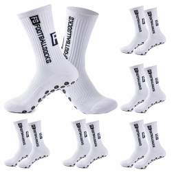 Football Socks Fußball Socken Fußballsocken für Herren Damen Kinder Anti Rutsch Grip Socken Fussball 39-46 Weiß Angebot bei HelloDeals