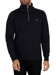 GANT Herren Reguläres Shield-Sweatshirt Mit Halbem Reißverschluss, Plumped Red M Evening Blue Angebot bei HelloDeals