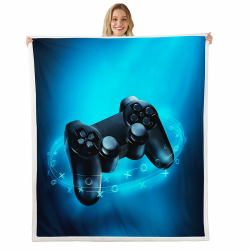 Homemissing Jungen Spiele Flanell Fleecedecke Kinder Gamepad Decke 150x200cm für Schlafsofa Couch Dekor Videospiele Wärme Kuscheldecke Moderne Spieler Konsole Aktion Tasten Wohndecke Ultra Weich Blau Mehrfarbig 5 150x200cm Angebot bei HelloDeals