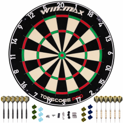 WIN.MAX Dartscheibe Kork Dartscheibe mit Pfeilen Offizielles Steeldartscheibe Dartscheibe Steeldart Dartscheibe Set 12 Dartpfeile Metallspitze,24 Flights PRO Angebot bei HelloDeals