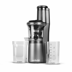 nutribullet Slow Juicer Entsafter, Kaltentsafter, Obst- und Gemüseextraktor, Fruchtsaftpresse, Täglicher Gebrauch, 1,8 L Fruchtfleischbehälter, schwarz, NBJ500 Modern Angebot bei HelloDeals