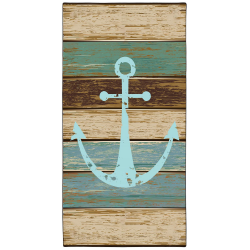 Zomer Strandtuch groß 90x180 cm Schnelltrocknendes Mikrofaser Bedrucktes mit Schiffsanker Motiv Color 26 Angebot bei HelloDeals