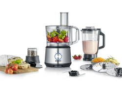 SEVERIN Multifunktionale Küchenmaschine zum Kneten, Rühren, Reiben, Raspeln, Mahlen u.v.m., Food Processor mit umfangreichem Zubehör, hochwertiger Multi-Zerkleinerer, KM 3892 Multifunktionale Küchenmaschine, 1.200W Angebot bei HelloDeals