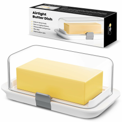 Pisol Butterdose für 250 g und 500 g Butter, Große Luftdichter Butterbehälter mit Deckel für ein volles Pfund Butterblock, Verschließbarer Butterbehälter für die Arbeitsplatte, Weiß Weiß Groß Angebot bei HelloDeals