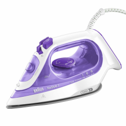 Braun Dampfbügeleisen TexStyle 3 SI3042VI, FreeGlide 3D SuperCeramic Sohle, Präzisionsspitze, ergonomischer Griff, Dampf von 160 g/min, 270ml Wassertank, 2350W, Violett 2350 W Violett Angebot bei HelloDeals