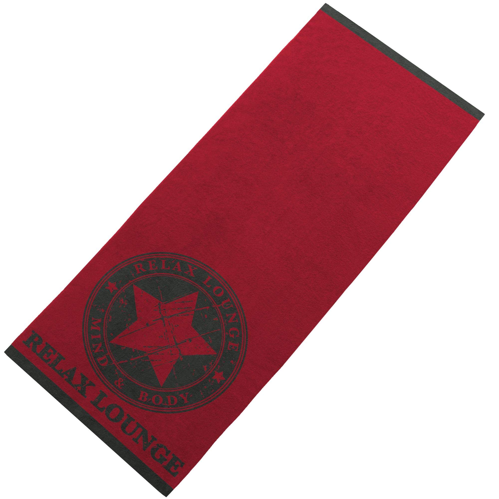 aqua-textil Halifax Saunatuch 80 x 200 cm Bordeaux anthrazit Baumwolle Strandlaken Frottee Badetuch Handtuch 1x 80x200 cm Bordeaux Anthrazit Angebot bei HelloDeals