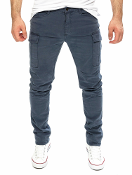 Yazubi Jayden - Herren Cargo Hose - Baumwoll Cargo Jeans 36W / 32L Grau (Turbulence 194215) Angebot bei HelloDeals