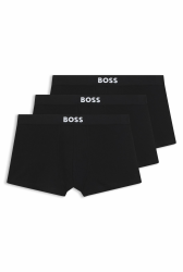 BOSS Herren Trunk 3P ONE Dreierpack Boxershorts aus Stretch-Baumwolle XXL Schwarz Angebot bei HelloDeals