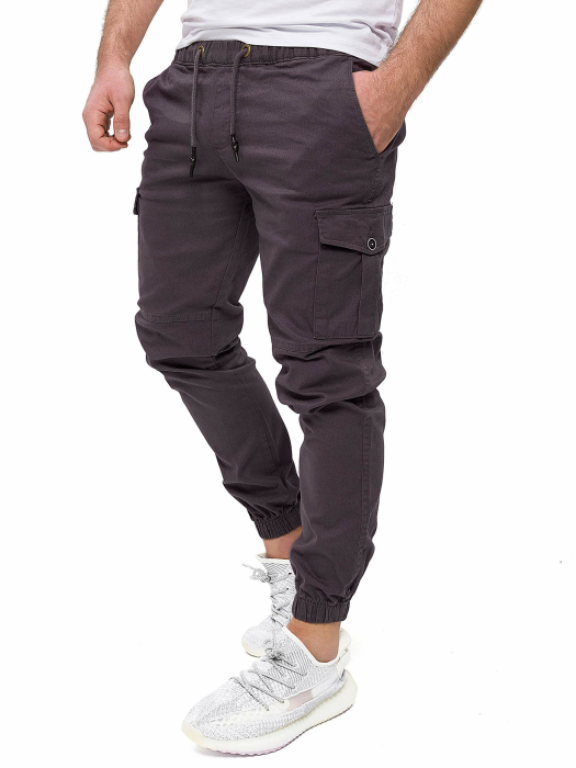 PITTMAN Darius - Herren Cargo Hose - Baumwoll Cargohosen - Cargo Jogger 34W / 32L Grau (Nine Iron 193908) Angebot bei HelloDeals