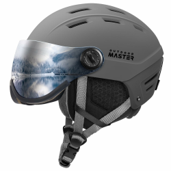 OutdoorMaster Snowboardhelm mit Skibrille, Skihelm und 2-in-1-Visier, abnehmbare Brille, schützender EPS-Schaum und 14 Kühlöffnungen, Schnee-Helme für Herren, Damen und Jugendliche Mattes Grau M Angebot bei HelloDeals