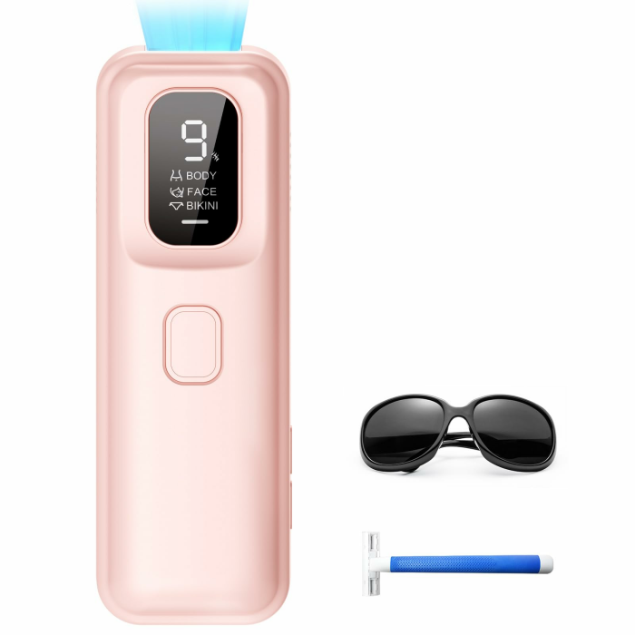 IPL Geräte Haarentfernung Laser für Damen und Herren – Schmerzfreie Haarentfernungsgerät und Langanhaltende Ergebnisse, 86% Haarreduktion in 3 Wochen für Körper, Gesicht, Bikini Rose Angebot bei HelloDeals