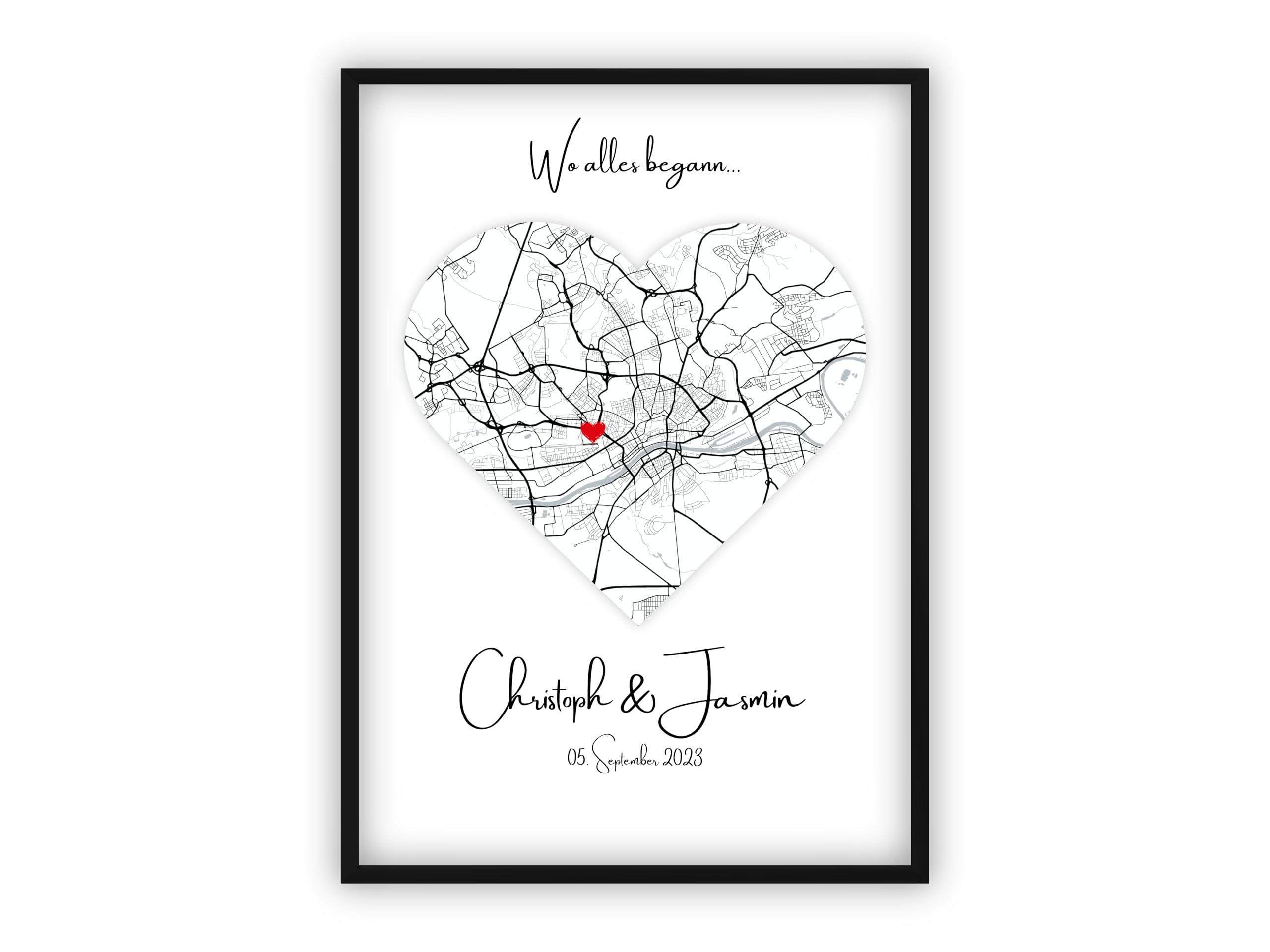 dockyardos® Personalisierbares Koordinaten Poster „Wo alles begann“ | Geschenk für Paare, Freundin oder Frau | Individuelles Wandbild zum Jahrestag, Valentinstag & Geburtstag Angebot bei HelloDeals