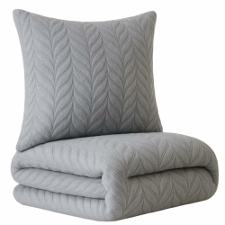 Leonado Vicenti Kuschelige Plüsch Bettwäsche Damast Premium Blumen Bettbezug 135x200 cm Kissenbezug 80x80 cm, extra warm, Winter Grau Grau 135 x 200 cm Angebot bei HelloDeals