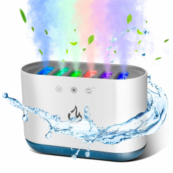 AiQInu Luftbefeuchter 900ML, Dynamischer Pick-up Humidifier Schlafzimmer mit 6 Düsen und 7 Farben LED-Lichtern, 25dB Ultra Leise, Raumbefeuchter für Haus, Büro, 18x12x8 cm Angebot bei HelloDeals
