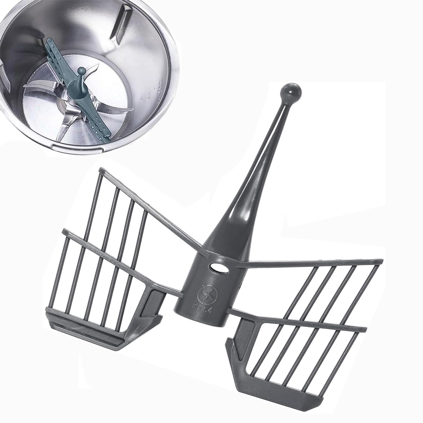 Schmetterling Rühraufsatz für TM5 TM6 TM31,Rührer Schmetterling,Küchenmaschine Ersatzteile für Sahne Mousse und leichte Teige Spülmaschinenfes Angebot bei HelloDeals