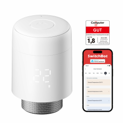 SwitchBot Smart Heizkörperthermostat, Bluetooth-Thermostat mit App-Streuerung&Zeitplanung, Energieseinparung, Einfache Installation, kompatibel mit Alexa, Apple Home&Home Assistant (Hub Erforderlich) Standard Model Angebot bei HelloDeals