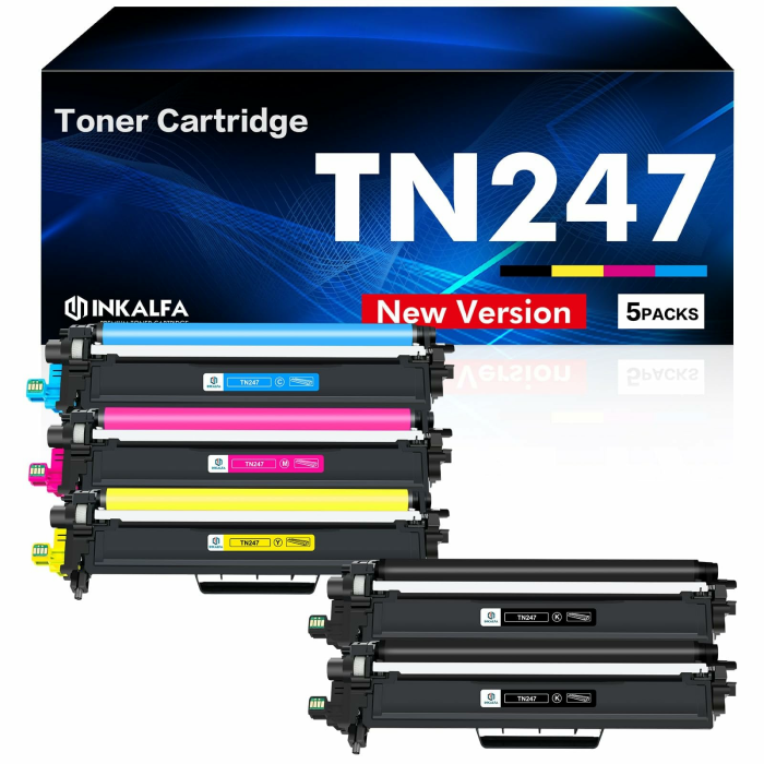 TN-243CMYK MFC L3750CDW TN247 Toner: 5er-Pack MFC-L3770CDW Kompatibel für Brother DCP-L3550CDW MFC-L3750CDW TN243CMYK TN 243CMYK HL-L3210CW DCP-L3510CDW HL-L3230CDW MFC-L3710CW TN-243 TN-243BK TN243 Angebot bei HelloDeals