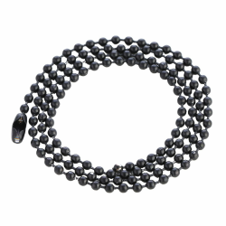 DonDon Herren Halskette Edelstahl Kugelkette 60 cm Schwarz Angebot bei HelloDeals