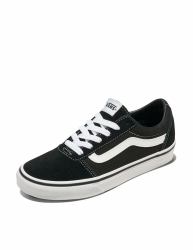 Vans Women's WardSneaker 40.5 EU Suede Canvas Black White Angebot bei HelloDeals