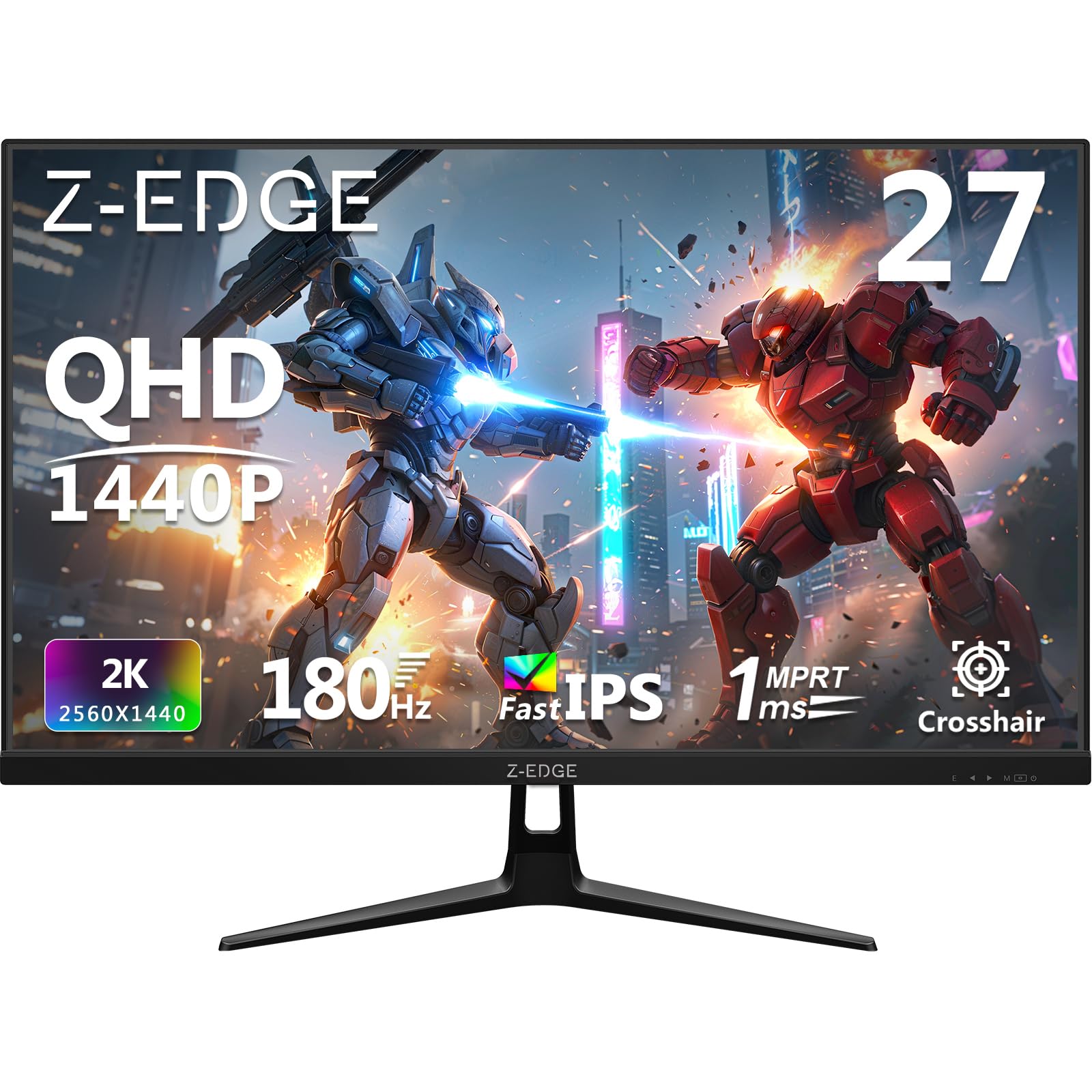 Z-Edge 27 Zoll QHD Gaming Monitor 180Hz 2K Fast IPS 1ms 2560x1440, 350cd/m² Helligkeit, 1,07 Milliarden Farben, 94% DCI-P3, HDR10, FreeSync, DisplayPort (180Hz) HDMI (144Hz), VESA Kompatibel, Schwarz 27 Zoll QHD 180Hz Angebot bei HelloDeals