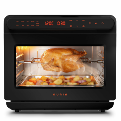 OUNIN Dampfbackofen 24L, 9-in-1 Backofen Freistehend, Platzsparendes, LED Display Backofen zum Dämpfen, Heißluftfrittieren, Toasten, Braten, Backen, Aufwärmen, Dörren und Fermentieren, Edelstahl Angebot bei HelloDeals