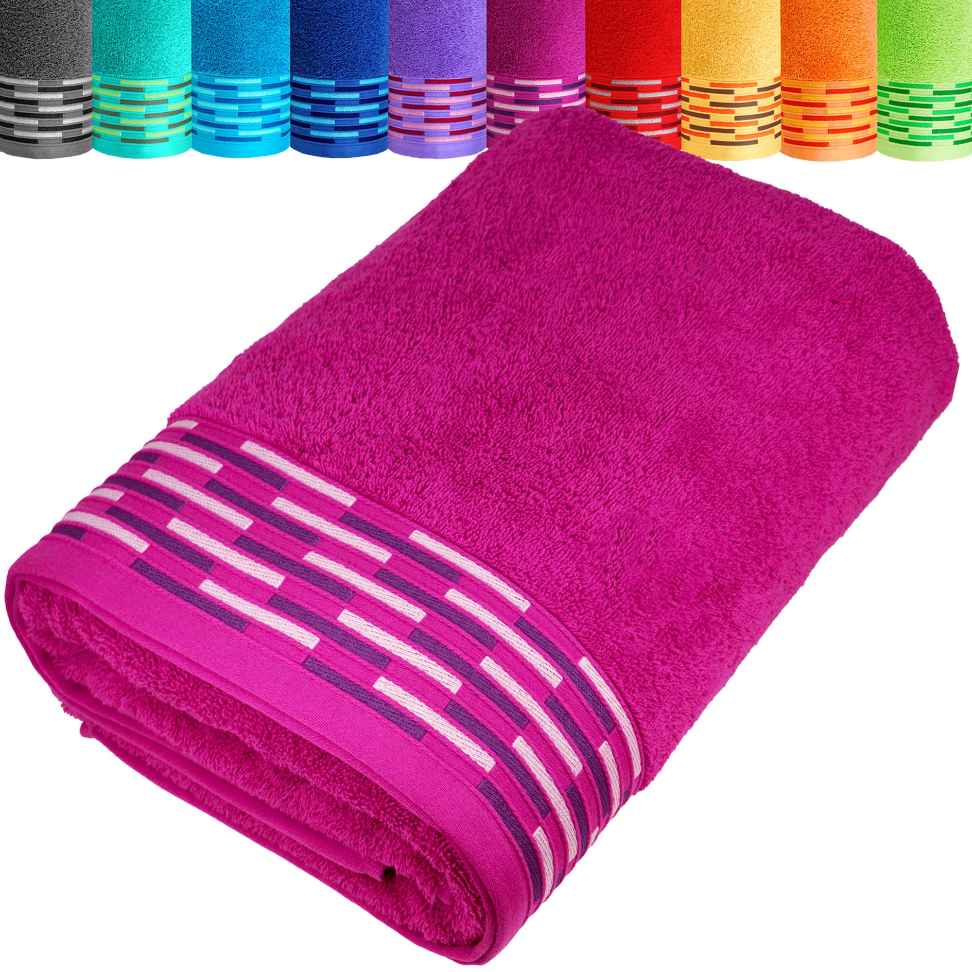 Lashuma Saunahandtuch Damen 80x200 cm, Lugano großes Frottee Strandtuch XXL Farbe: Purpur Saunatuch I 1 Stück I 80x200 cm Purpur Angebot bei HelloDeals